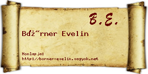 Börner Evelin névjegykártya